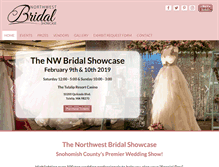 Tablet Screenshot of nwbridalshowcase.com